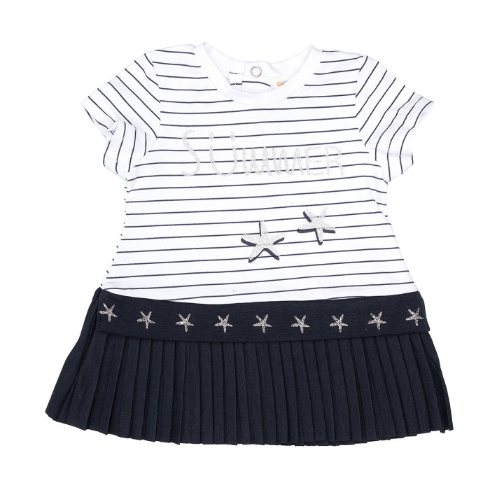 Rochie fetite din jersey, imprimeu stelute, Babybol [2]