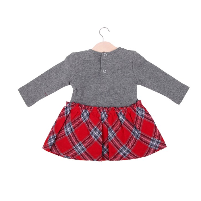 Rochie fetite jersey maneca lunga, gri, Babybol [3]