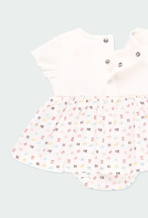 Rochie nou nascut fetita , bumbac organic,broderie multicolor, Boboli [4]