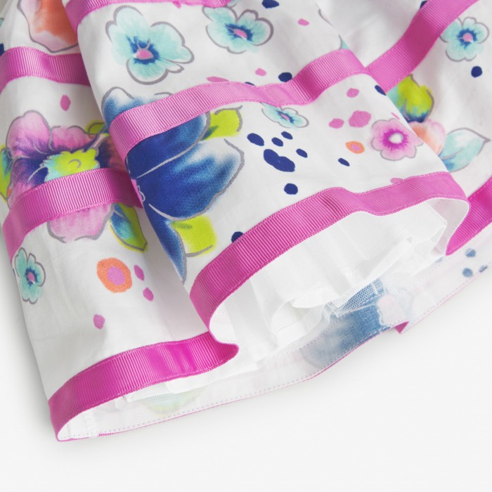 Rochie satin fete, imprimeu floral, bumbac satin, Boboli [4]