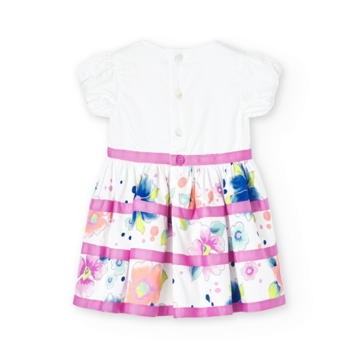 Rochie satin fete, imprimeu floral, bumbac satin, Boboli [2]