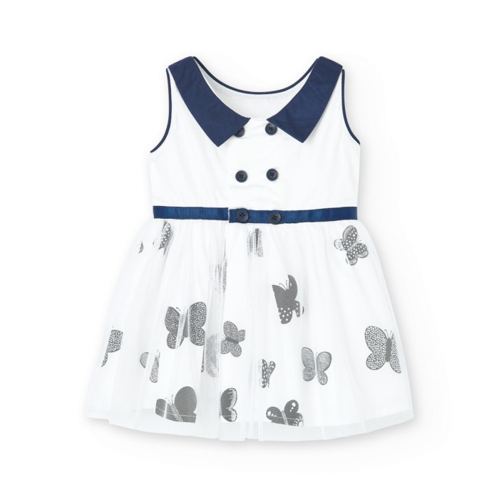 Rochie satin fetite, imprimeu fluturi, better cotton, Boboli [2]