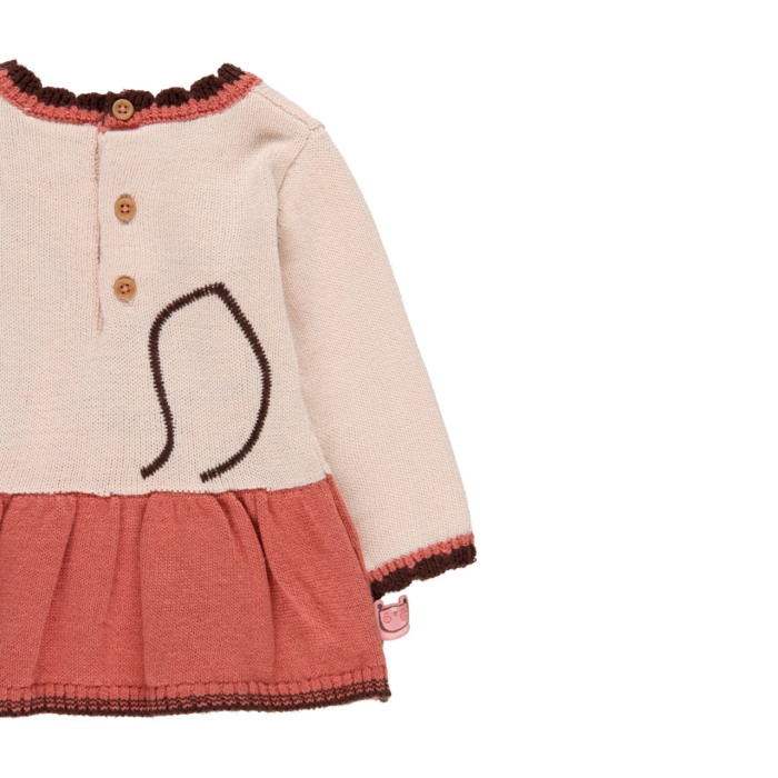 Rochie tricot bebe fetita, bicolor, model vulpe, Boboli [4]