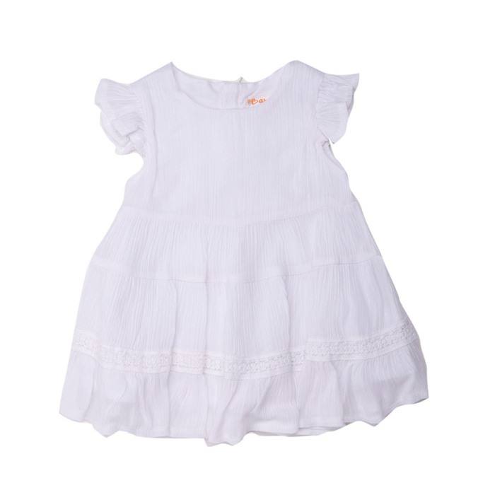 Rochita alba cu maneca scurta, panza topita, Babybol [1]