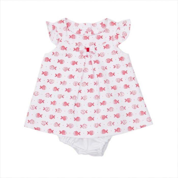 Rochita cu chilotel 0-12 luni, imprimeu pestisori, Babybol [1]