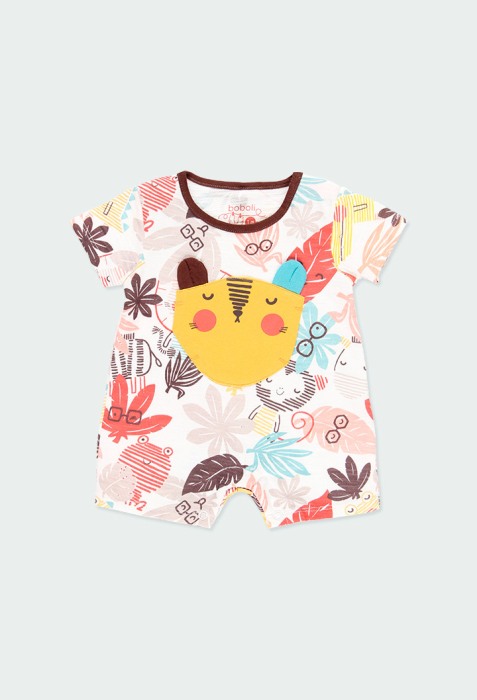 Salopeta bebe 0-24luni , animal print, bumbac organic , Boboli [1]