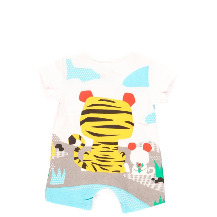 Salopeta bebe baiat, animal print, Boboli [2]