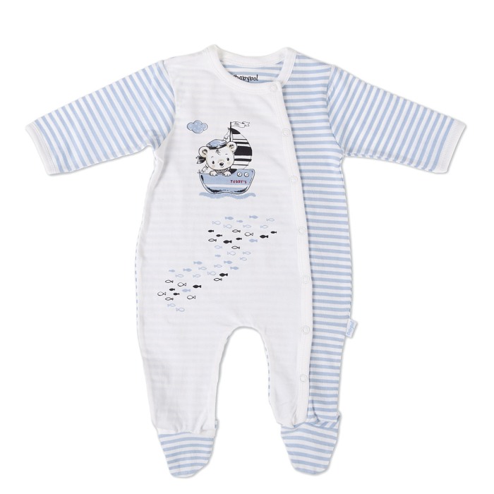 Salopeta bebe baiat , imprimeu nautic, Babybol [1]