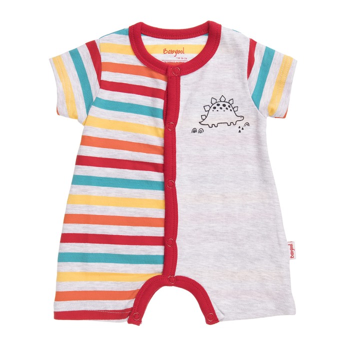 Salopeta bebe baiat maneca scurta, imprimeu dino, Babybol [1]