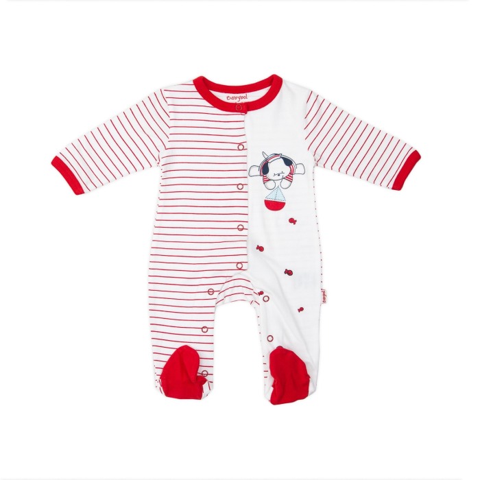 Salopeta bebe bumbac Babybol red [1]