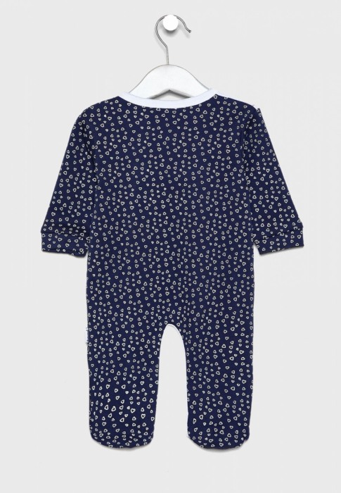 Salopeta bebe fetita, imprimeu iepuras cu inimioare, Babybol [2]