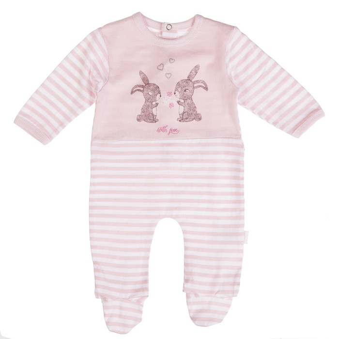 Salopeta bebe fetita, imprimeu iepurasi, Babybol [1]