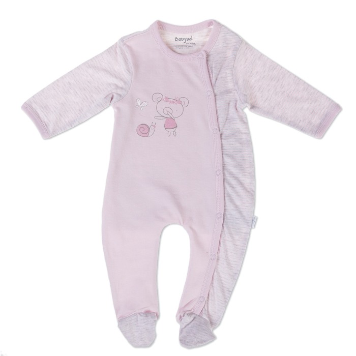 Salopeta bebe fetita, roz ,Babybol [1]