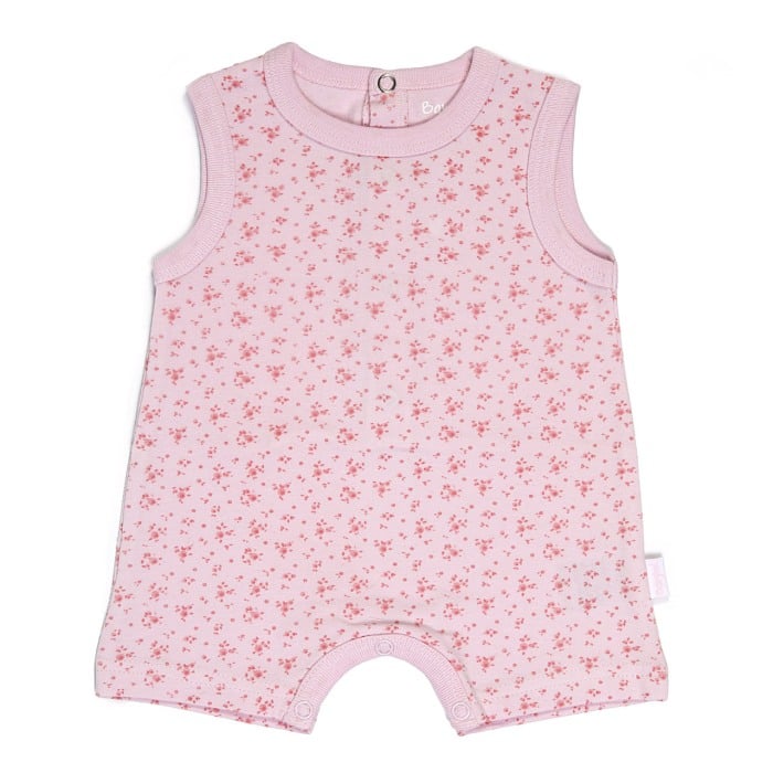 Salopeta bebe fetita vara, imprimeu flori , roz,Babybol [1]