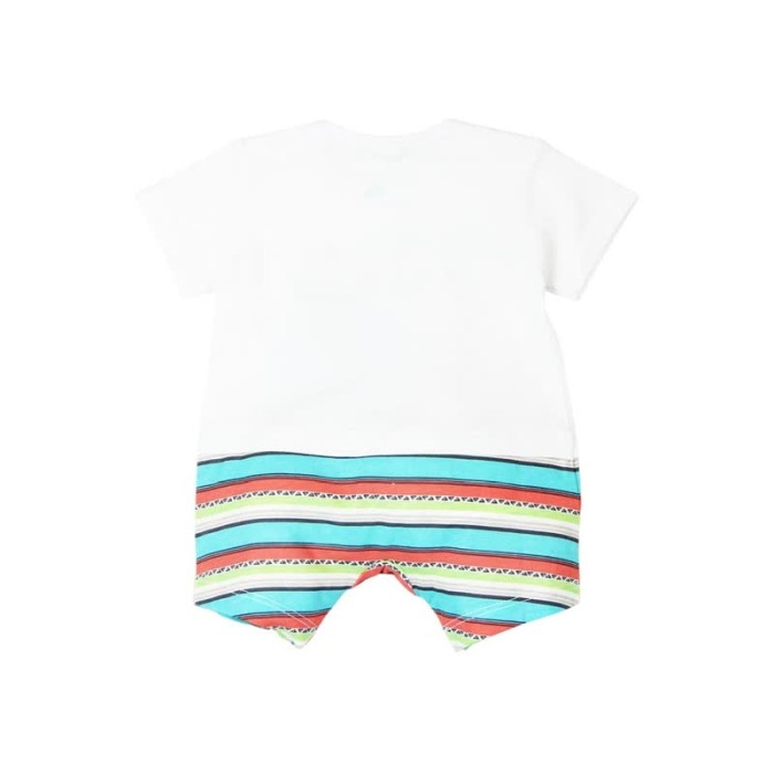 Salopeta bebe maneca scurta bumbac Boboli [2]