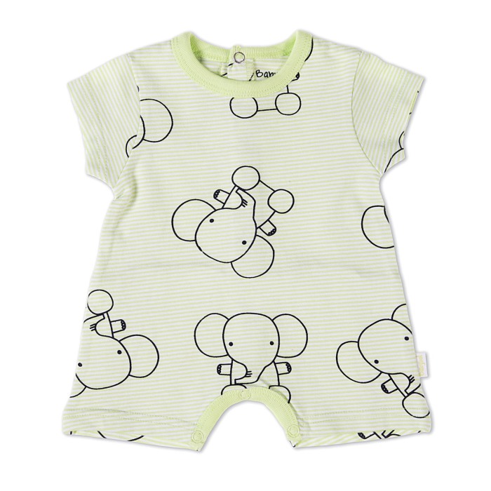 Salopeta bebe maneca scurta,imprimeu elefanti, Babybol [1]