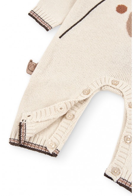 Salopeta bebe tricot, ursulet brodat, Boboli [4]