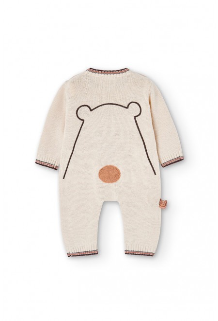 Salopeta bebe tricot, ursulet brodat, Boboli [2]