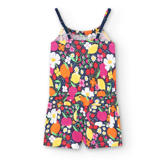 Salopeta cu bretele fete 8-14 ani, imprimeu floral, brand Boboli [2]