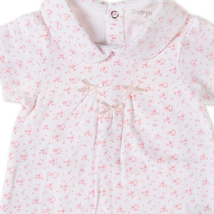 Salopeta fetite 0-18 luni, floricele roz, Babybol [2]