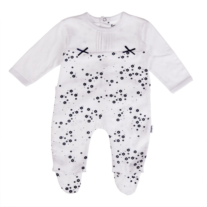 Salopeta maneca lunga , flori navy, Babybol [1]