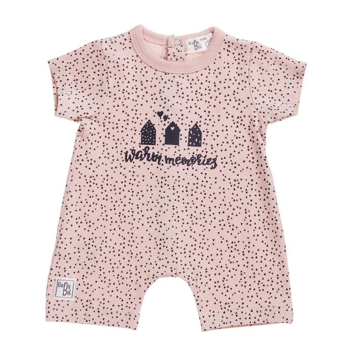 Salopeta vara bebe fetita, roz pudra, Babybol [1]