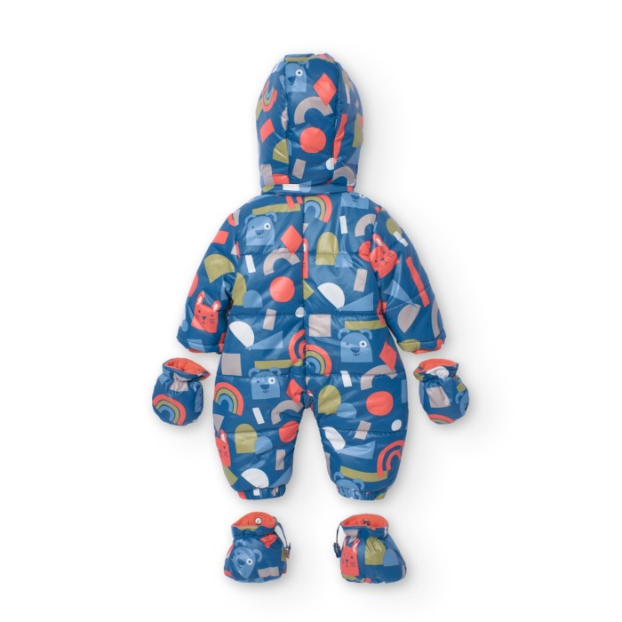 Salopeta zapada bebe, thermo, impermeabila, imprimeu multicolor, brand Boboli [5]