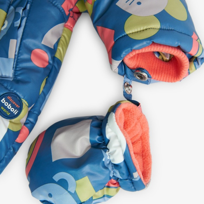 Salopeta zapada bebe, thermo, impermeabila, imprimeu multicolor, brand Boboli [3]