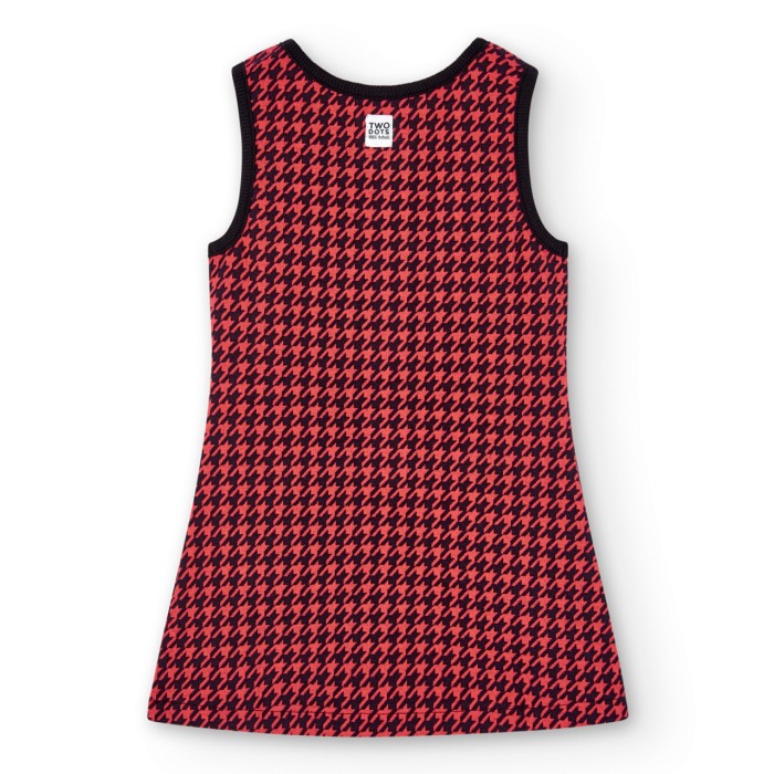 Sarafan fete tricot fin, imprimeu geometric, roz/negru, Boboli [2]