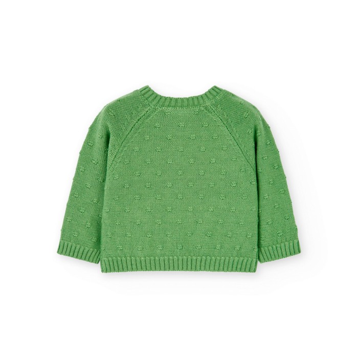 Set 2 piese baiat, pulover tricot verde cu pantalon gri, Boboli [5]