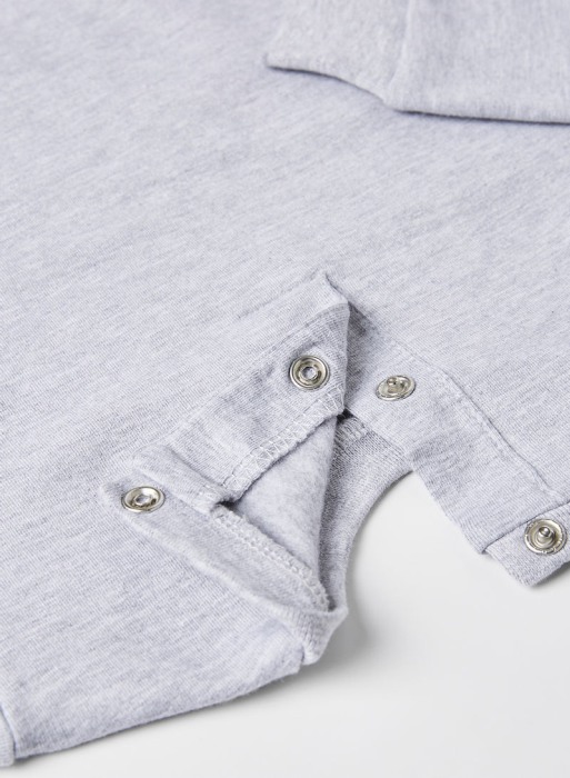 Set 2 piese , bluza si pantalon colant vatuit, gri, Babybol [3]