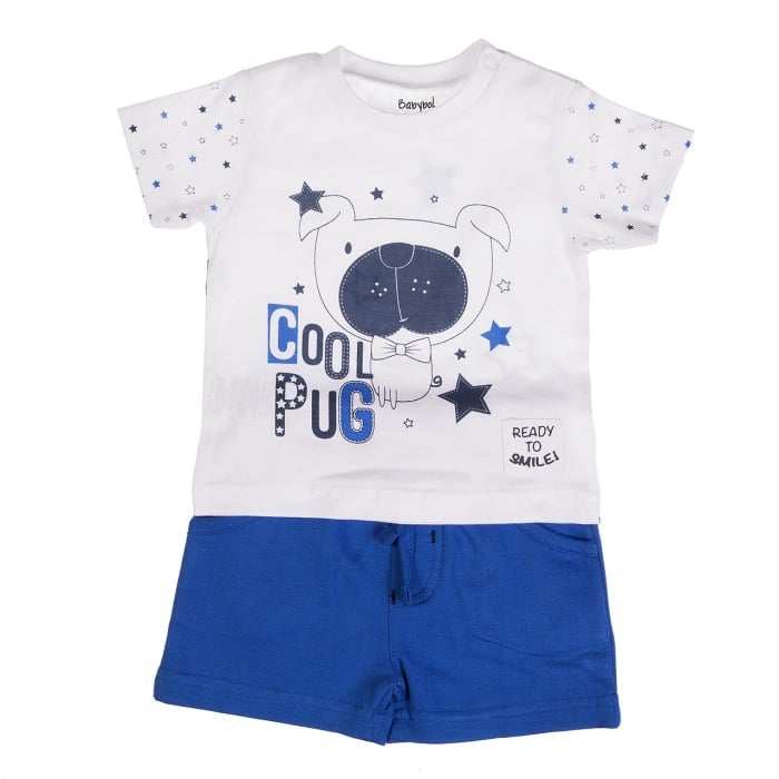 Set 2 piese vara baiat, tricou maneca scurta cu bermuda bumbac, Babybol [1]