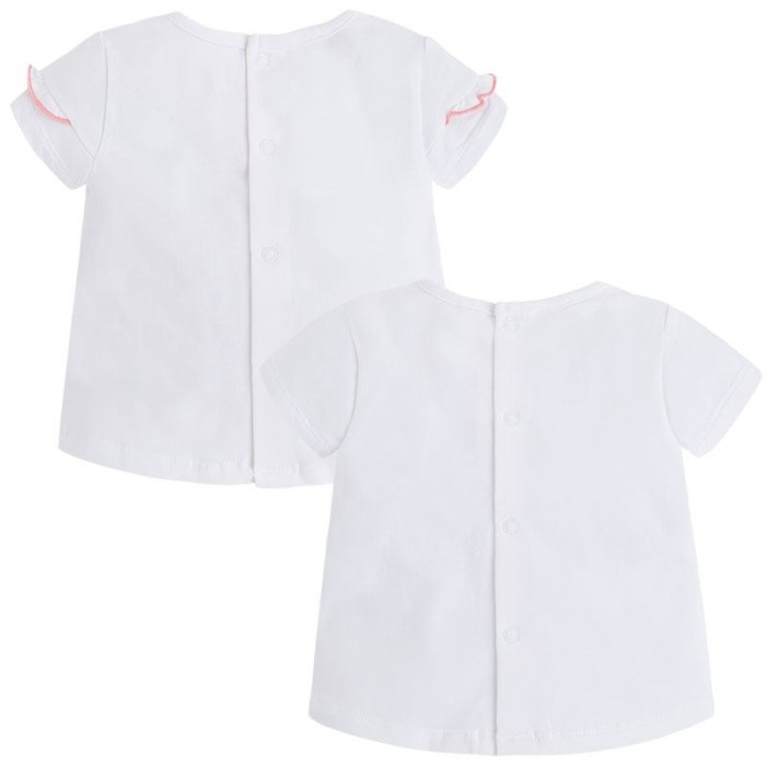 Set 2 tricouri maneca scurta fete 0-12luni, Mayoral, papaya [2]