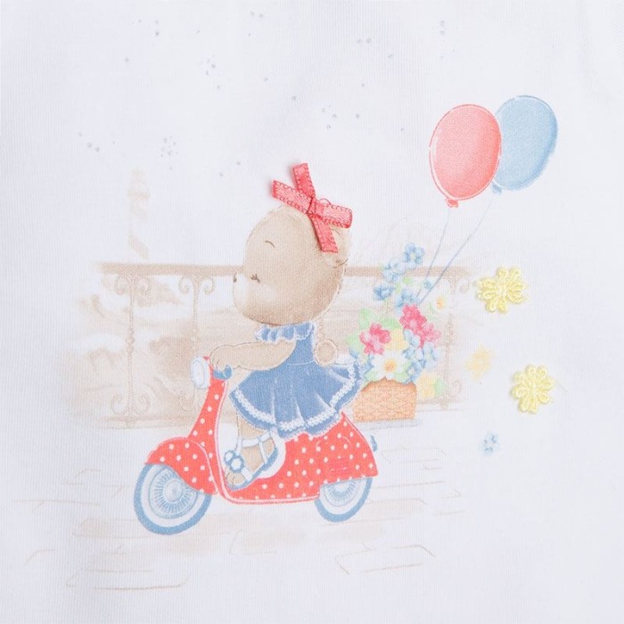 Set 2 tricouri maneca scurta fete 0-12luni, Mayoral, papaya [3]