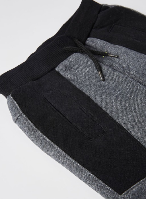 Set baieti, tricou maneca lunga cu pantalon vatuit gri, Boboli [4]