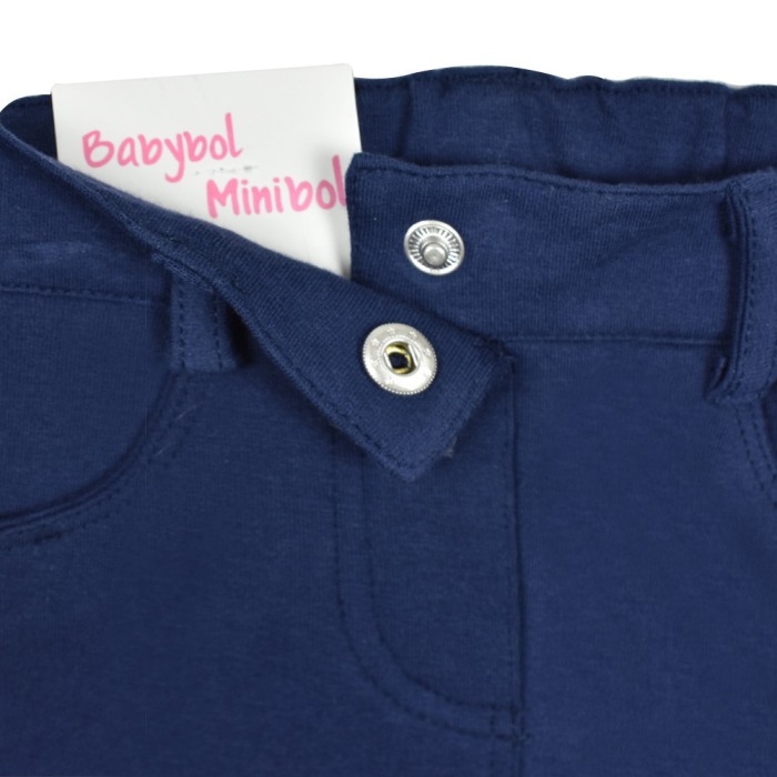 Set bebe fetita , tricou maneca scurta cu colant lung navy, Babybol [5]