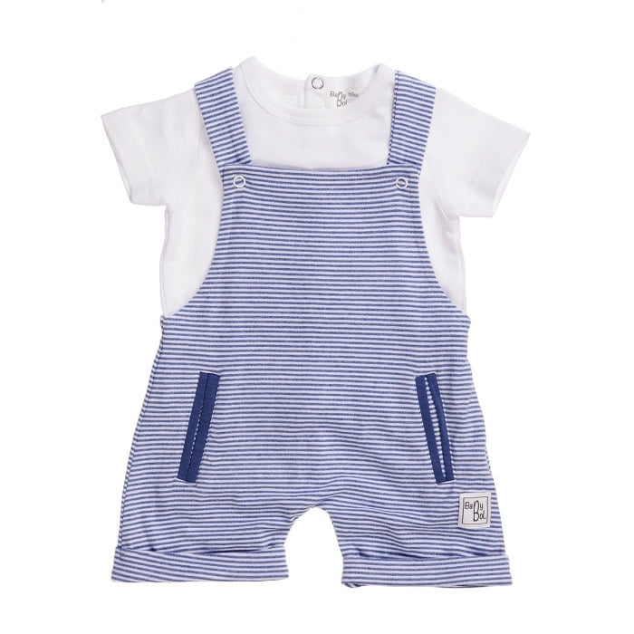 Set bebe salopeta si tricou alb, Babybol [1]