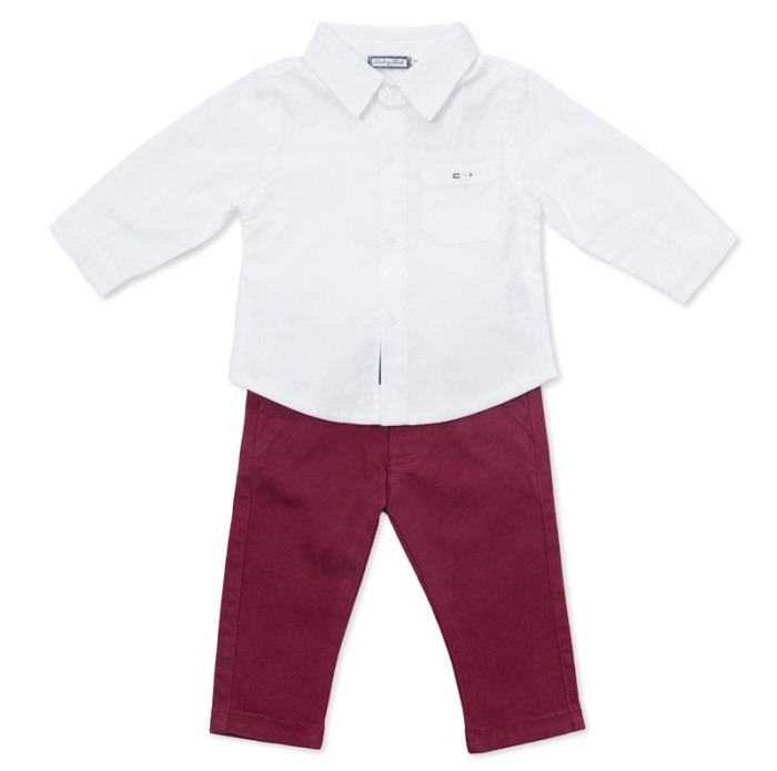 Set elegant baieti camasa alba si pantaloni , Babybol Barcelona [1]