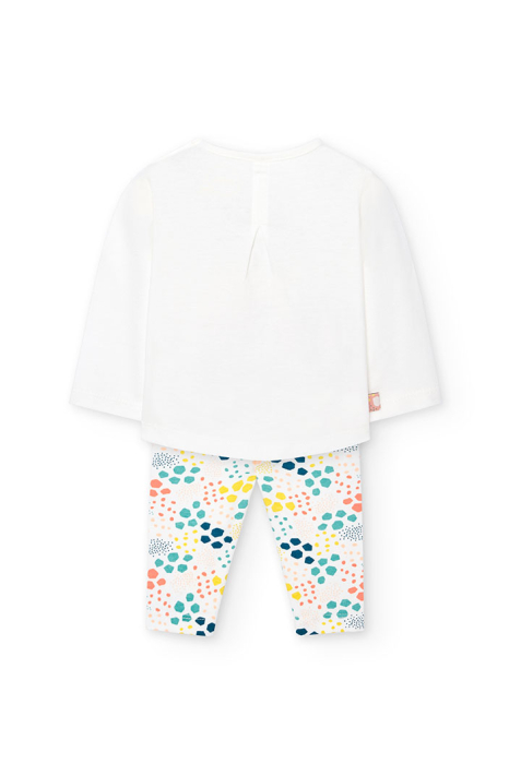 Set piese fetita, bluza maneca lunga+colant cu volane, brand Boboli [2]