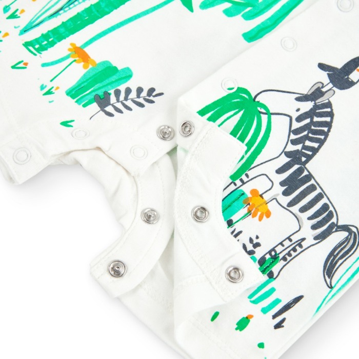 Set salopete bebe, bumbac, animal print, multicolor, Boboli [6]