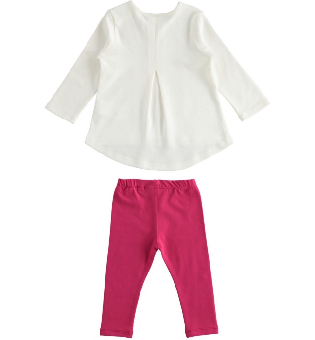 Set tricou maneca lunga si colant roz, iDO [2]
