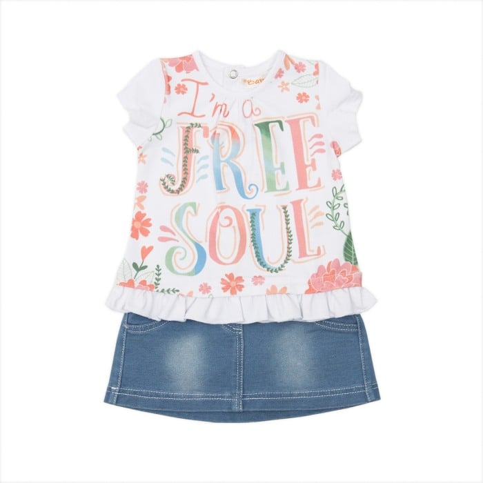 Set tricou maneca scurta cu fusta , Babybol [1]