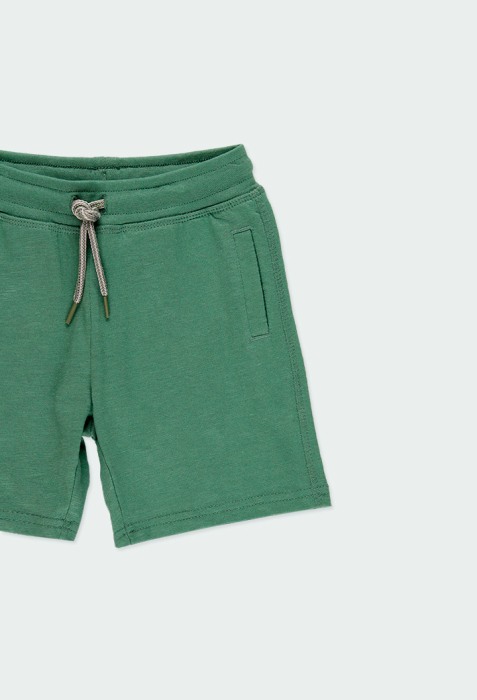 Set vara 2 piese baiat, bumbac, tricou cu pantalon scurt, verde, Boboli [6]