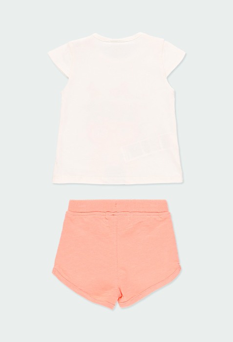 Set vara fetite, tricou maneca cu pantalon scurt,bumbac, Boboli [2]