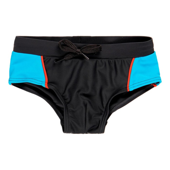 Slip baie baiat, dungi turcoaz, lycra extralife, gri,Boboli [3]