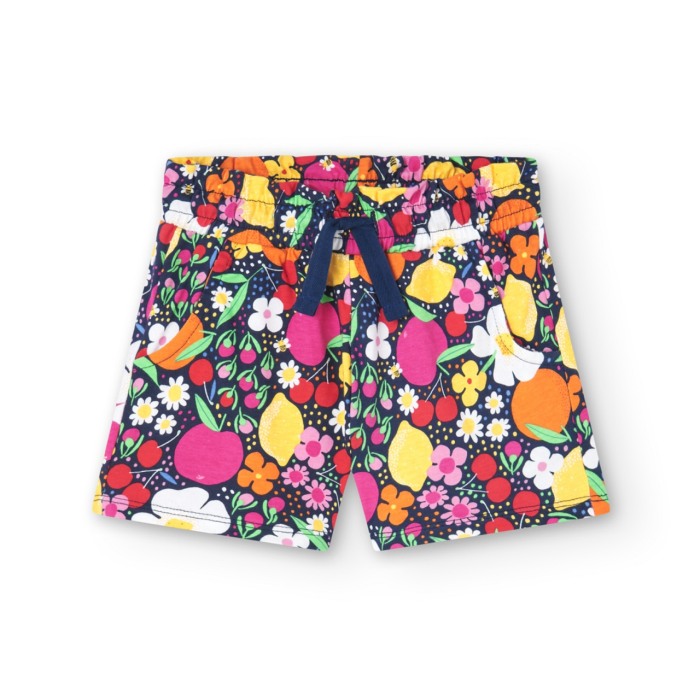 Sort fete 4-16 ani, bumbac better cotton, imprimeu fructe si flori, multicolor, Boboli [2]