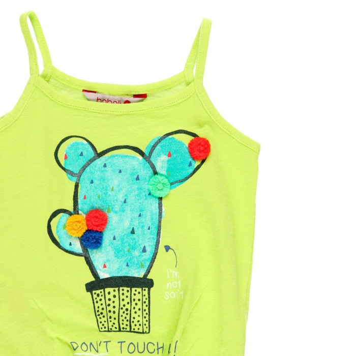 Top fete cu bretele 4 -16 ani , Boboli, verde, imprimeu cactus, Boboli [5]