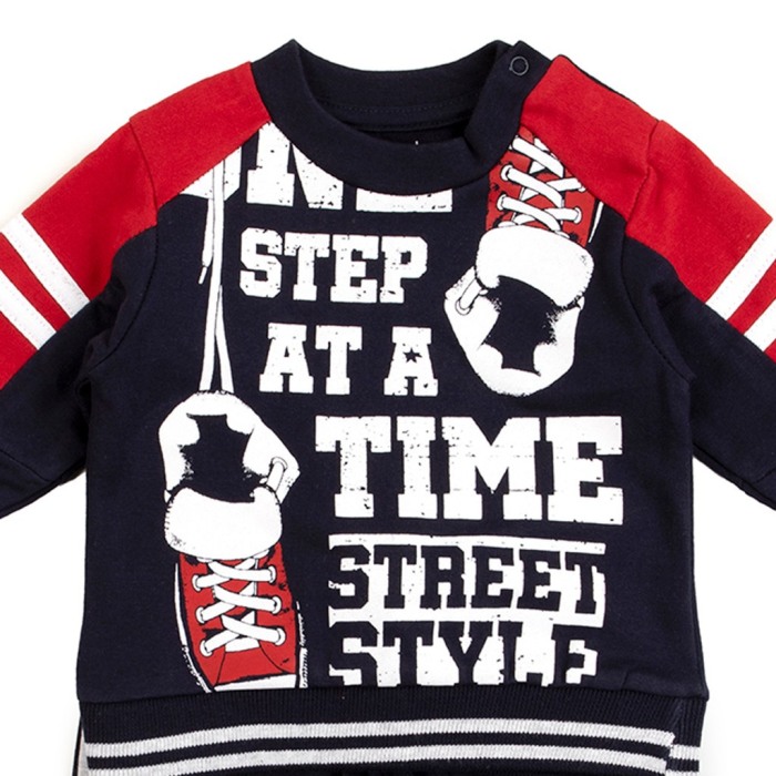 Trening 2 piese baiat, print grafic, navy, Babybol [2]