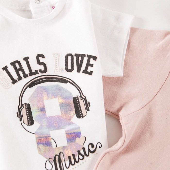 Trening 3 piese fete, roz pudra ,Babybol [3]