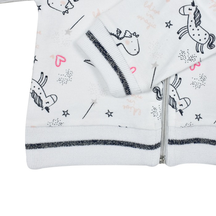 Trening bumbac 3 piese fete, imprimeu unicorn, Babybol [6]